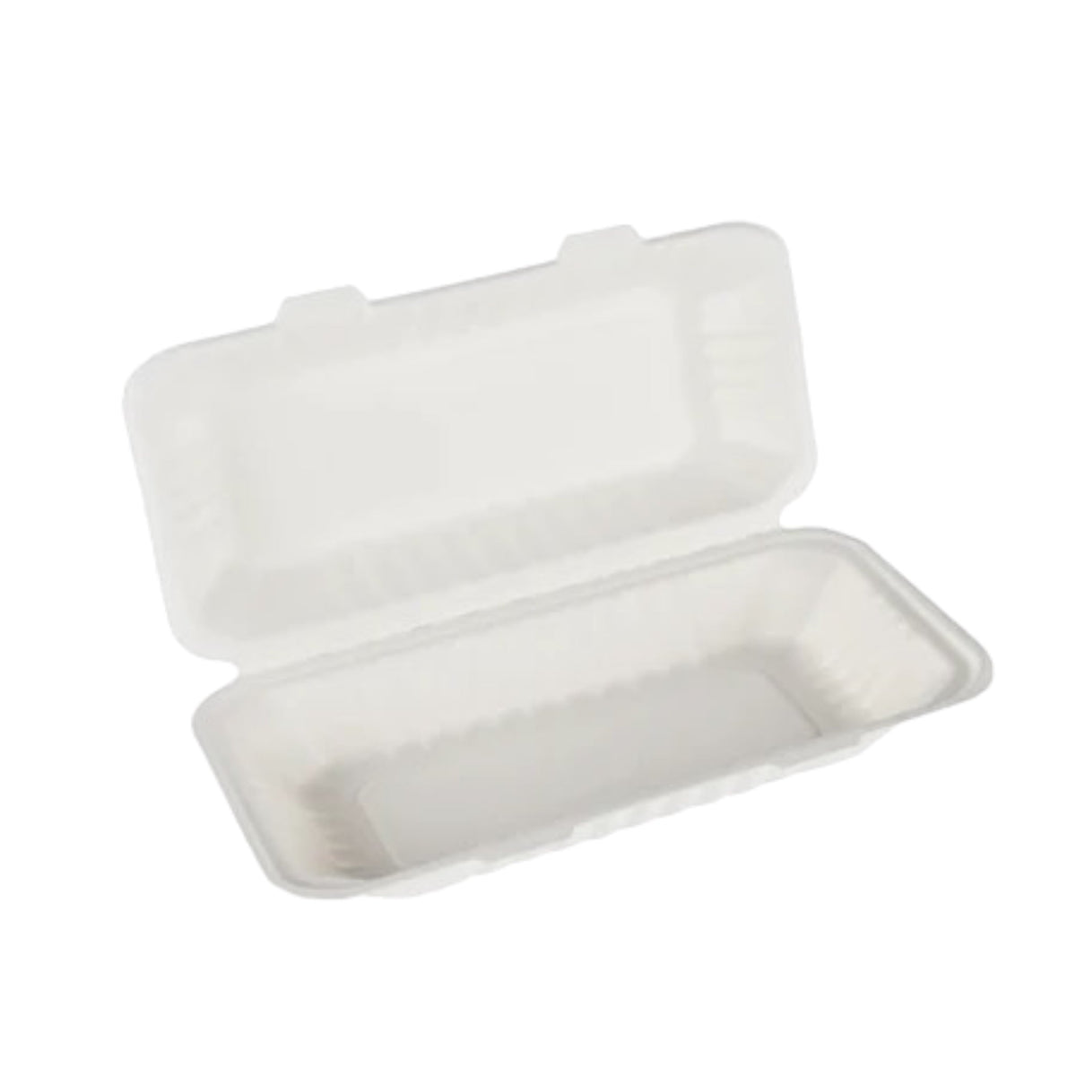 Food Packaging Direct extra large white compostable sugarcane bagasse fish and chips takeaway box