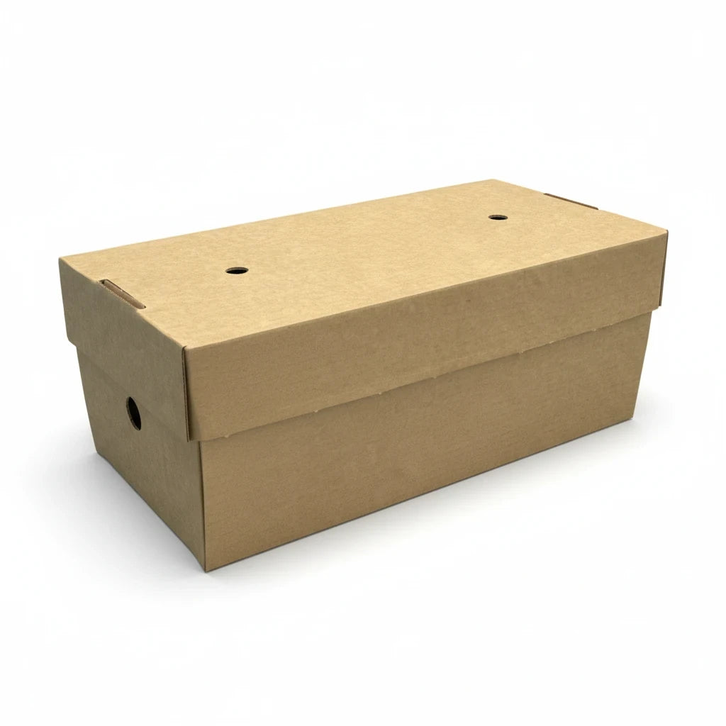 Food Packaging Direct large corrugated cardboard gourmet burger box with breathable ventilation holes