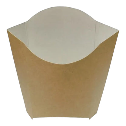 Food Packaging Direct kraft cardboard chip scoop for serving hot sides and fries