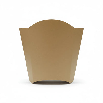 Food Packaging Direct kraft cardboard chip scoop for serving hot sides and fries, disposable and eco-friendly design