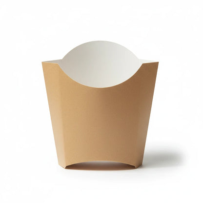 Food Packaging Direct kraft chip scoop made of disposable cardboard for serving fries and sides
