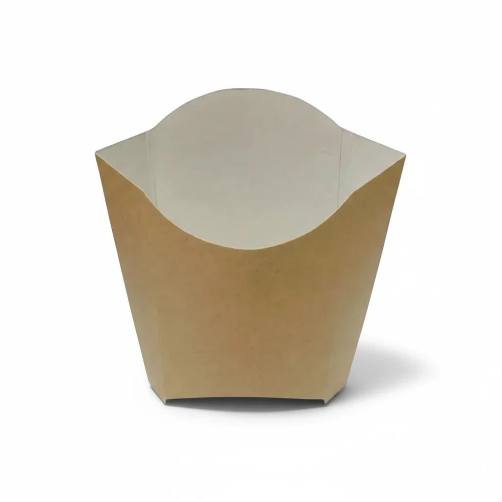 Food Packaging Direct kraft cardboard chip scoop for serving hot sides and fries