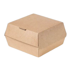 Food Packaging Direct brown kraft cardboard clamshell burger box for sustainable take-out food service