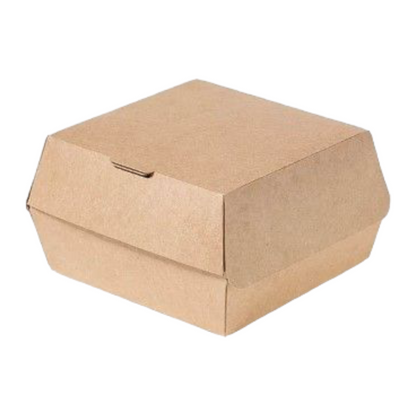 Food Packaging Direct brown kraft cardboard clamshell burger box for sustainable take-out food service