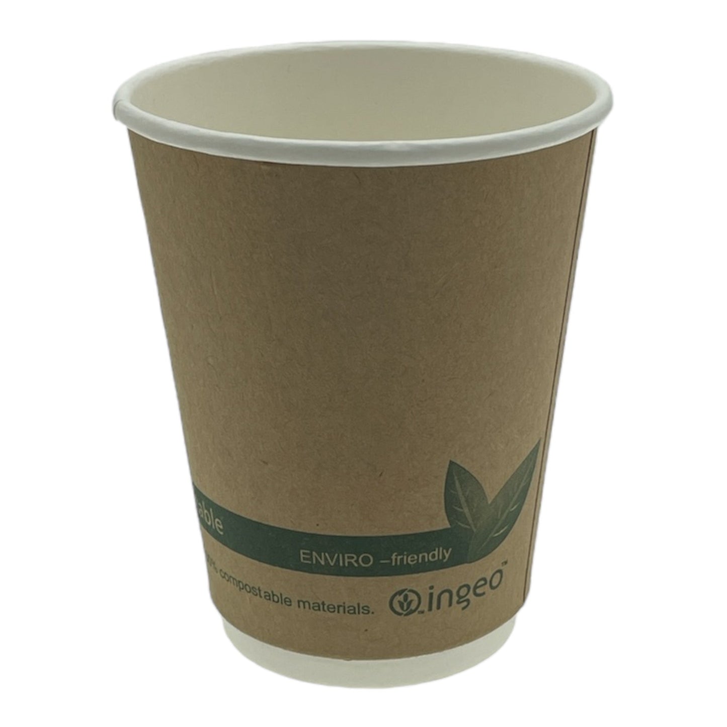 Food Packaging Direct compostable 12oz double wall kraft paper coffee cup with eco-friendly branding