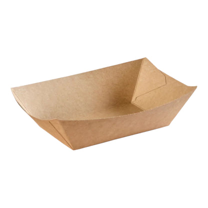 Food Packaging Direct greaseproof kraft paper food tray for street food and events