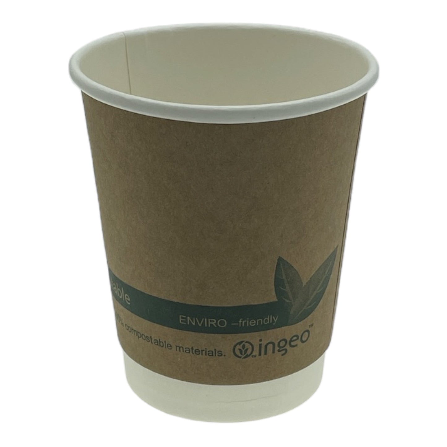 Food Packaging Direct compostable 8oz double wall kraft paper cup for hot drinks with eco-friendly branding