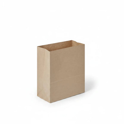 Food Packaging Direct brown kraft paper SOS grab bag without handles for sustainable food takeaway and delivery