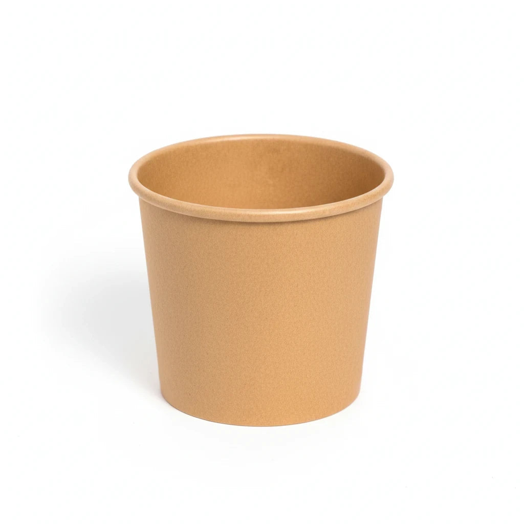 Food Packaging Direct brown kraft paper portion pot for sauces and dips, eco-friendly food container