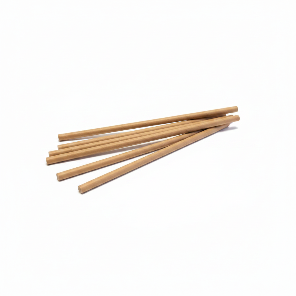 Food Packaging Direct 3-ply eco-friendly kraft paper straws for hot or cold drinks