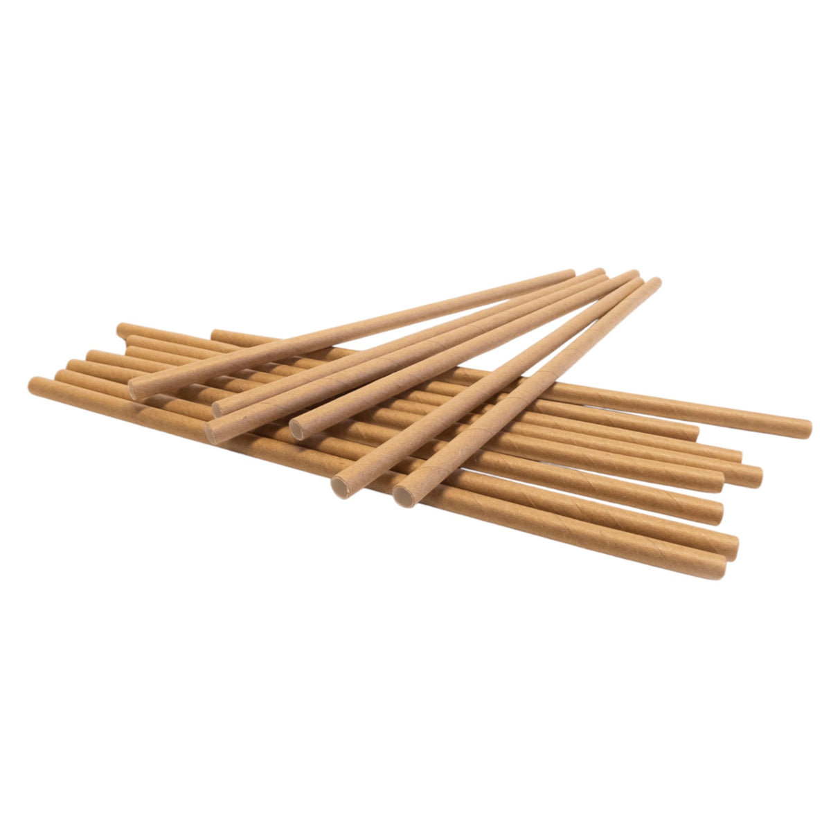 Food Packaging Direct plain brown 3-ply FSC-certified kraft paper straws for hot or cold drinks