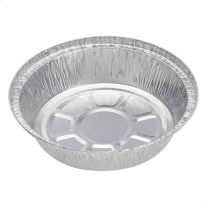 Food Packaging Direct 7-inch round aluminium foil container base for takeaway meals and oven use