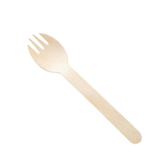 Food Packaging Direct sustainable wooden spork for eco-friendly dining and on-the-go meals