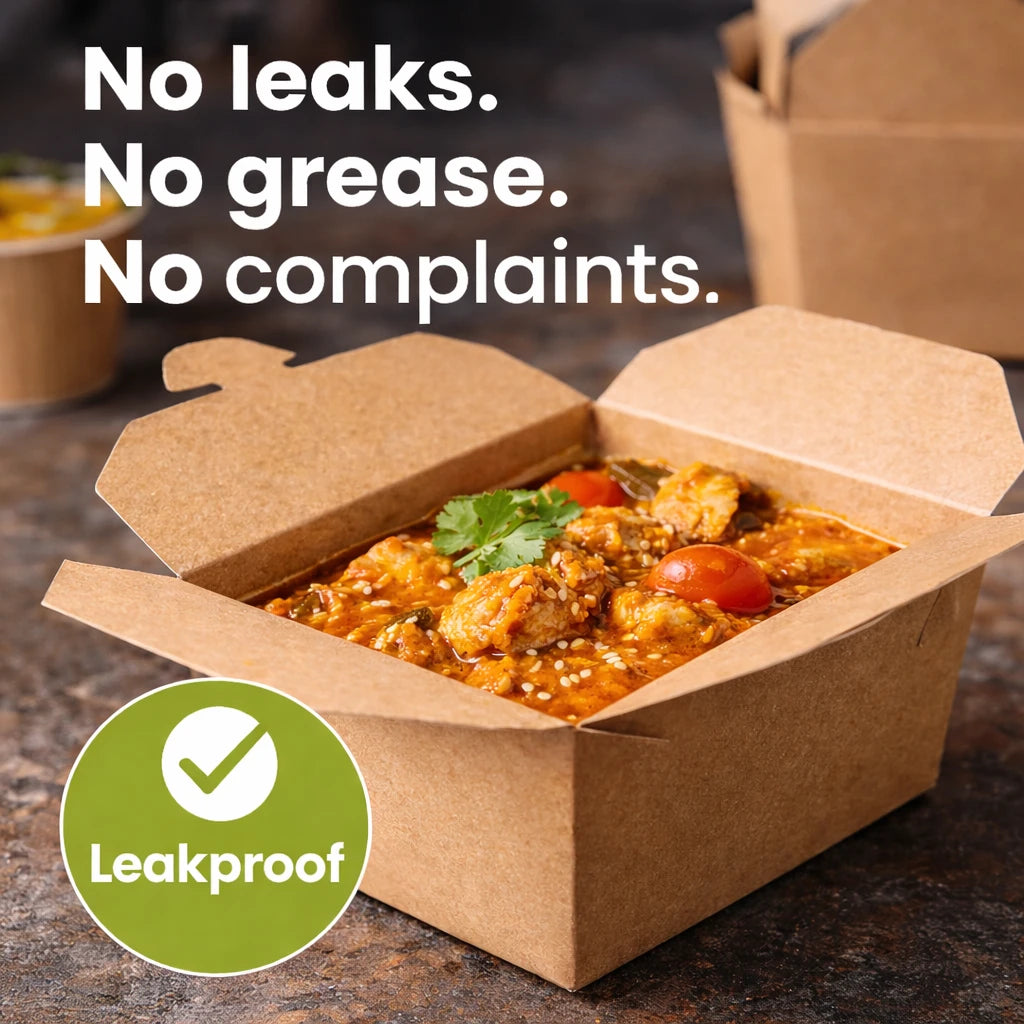 Deli Box Defect Kraft deli leakproof food box (7 Sizes) – Food Packaging Direct
