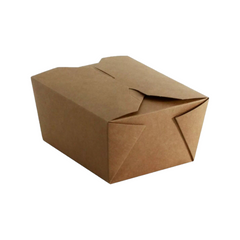 Brown kraft compostable leakproof cardboard container