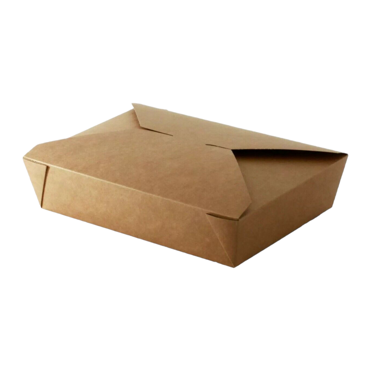 Brown kraft compostable leakproof cardboard container