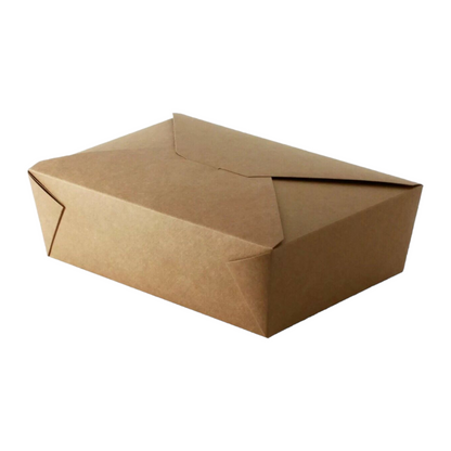 Brown kraft compostable leakproof cardboard container