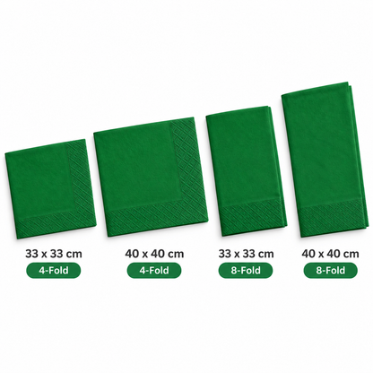 Poppies 2ply Forest Green Napkin (4 Sizes)