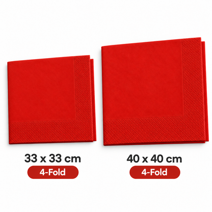 Poppies 2ply Red Napkin (5 Sizes)