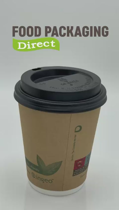 Kraft Compostable Double Wall Paper Cups (3 Sizes)
