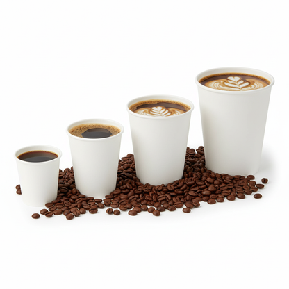 Single Wall White Paper Cups (4 Sizes)