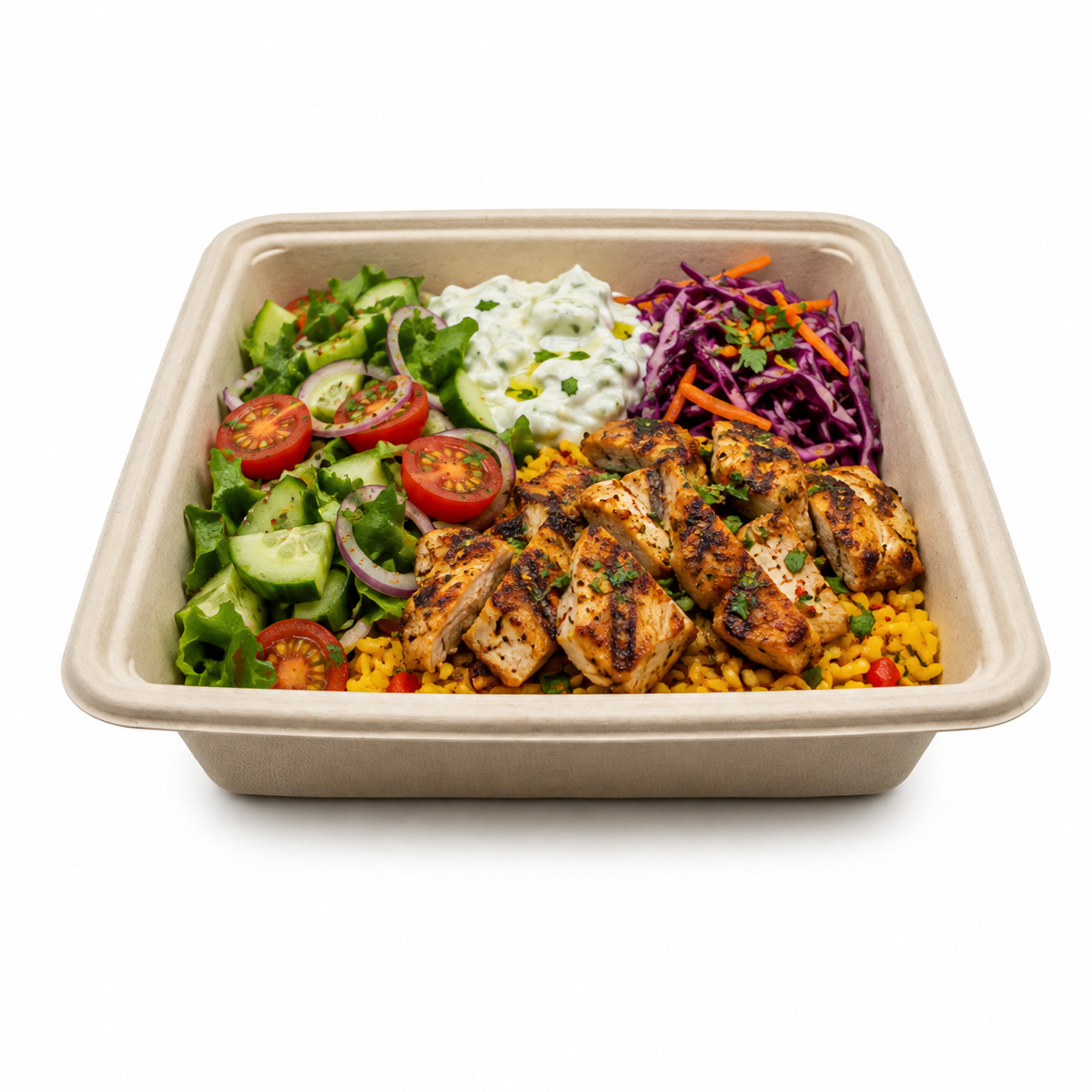Square Sugarcane Bowls 1200ml