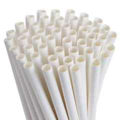 white paper smoothie straws