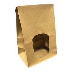 standing-up kraft paper window bag