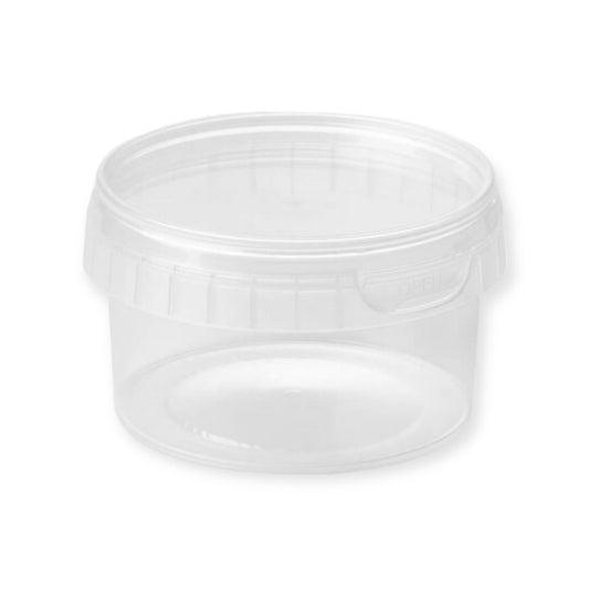 240ml Tamper-Proof Clear Round Containers & Lids