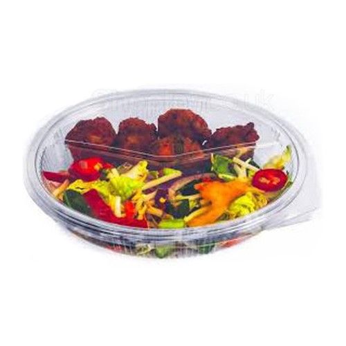 Somoplast [972] 2 Compartment Oval Clear Hinged Container