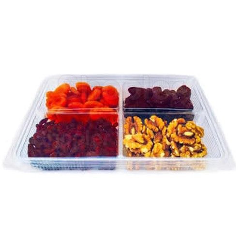 Somoplast [753] 4 Compartment Clear Hinged Container