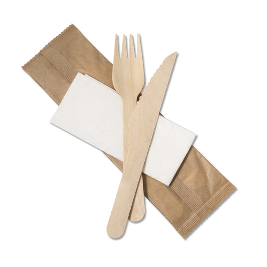 4-in-1 Wooden Cutlery Pack